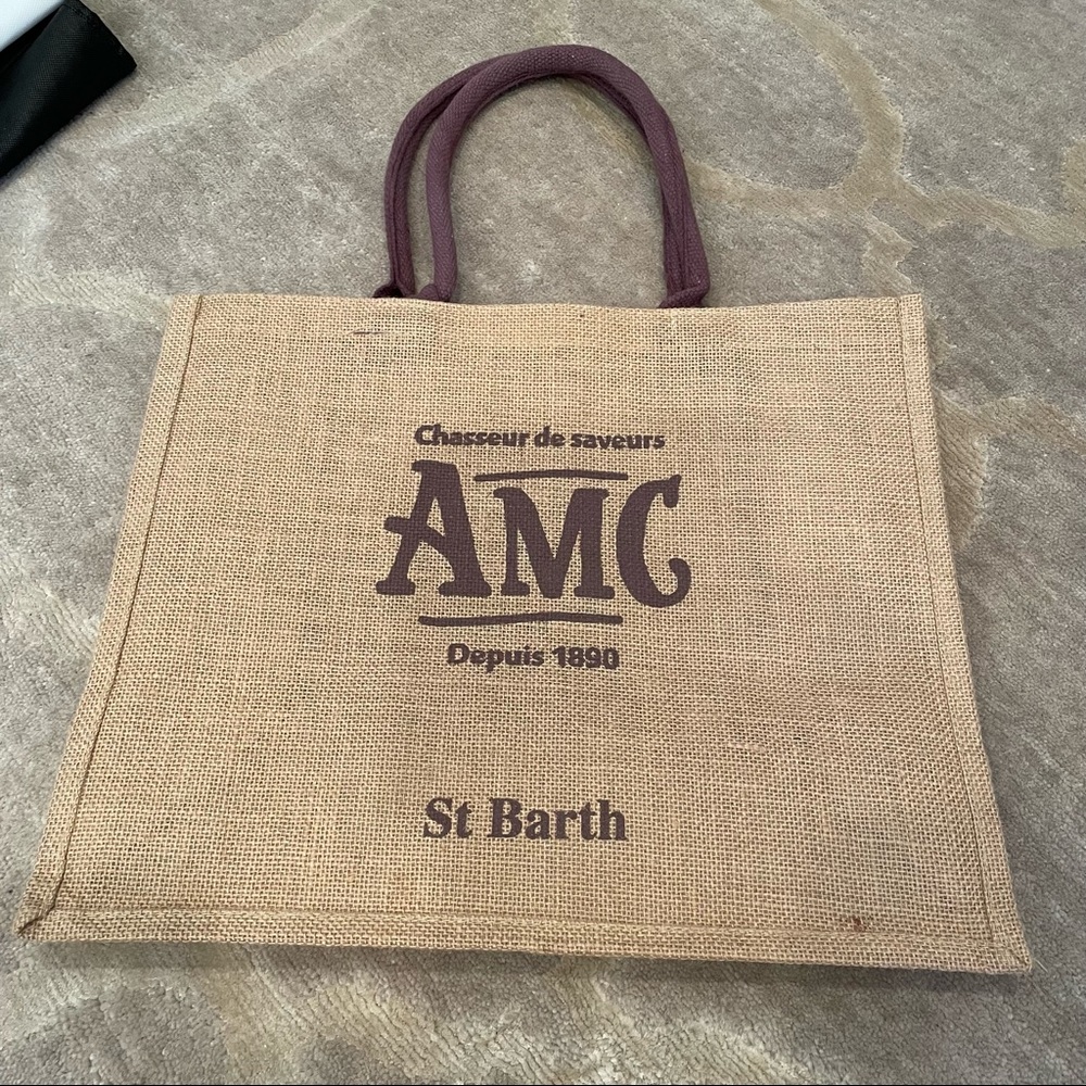 AMC St Barth Raffia Shopping Bag